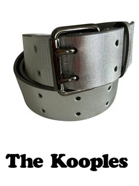 The Kooples Silver Belt - Size T3 Med/Large
